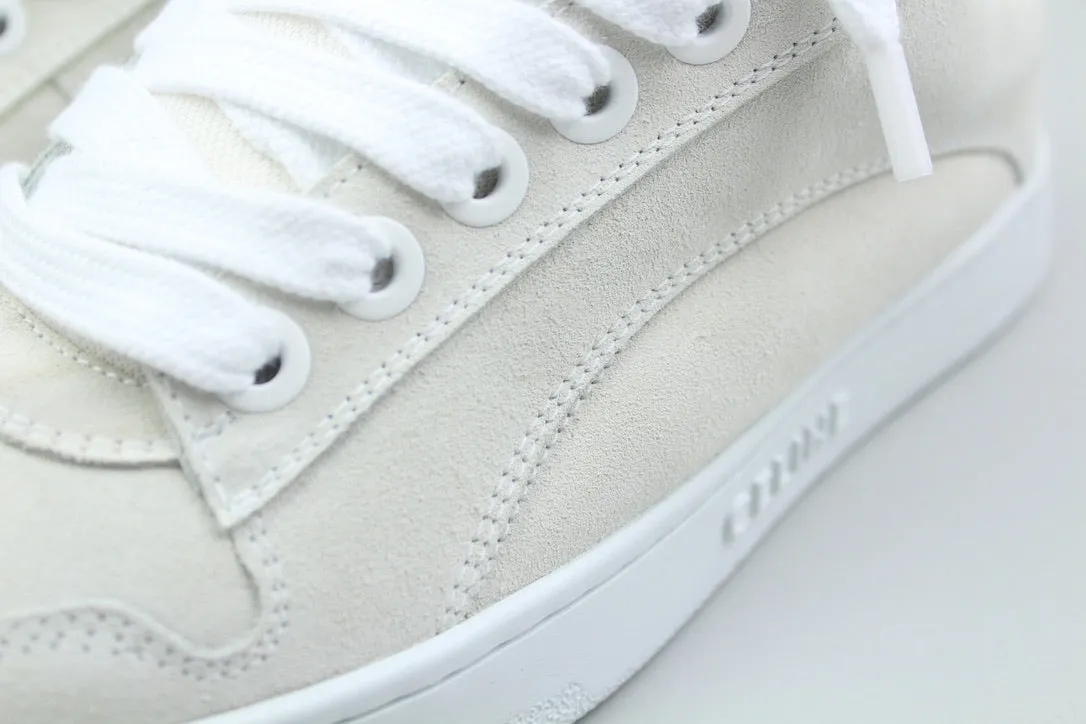 Celine Huntington Sneaker Suède Calfskin & Mesh 'Optic White'