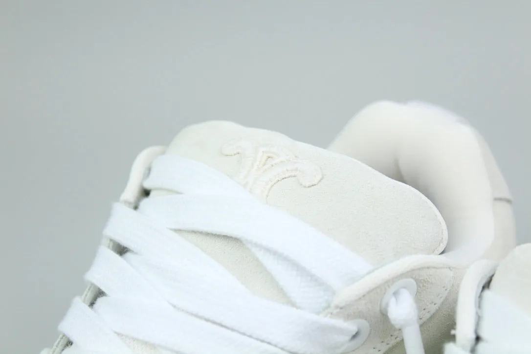 Celine Huntington Sneaker Suède Calfskin & Mesh 'Optic White'