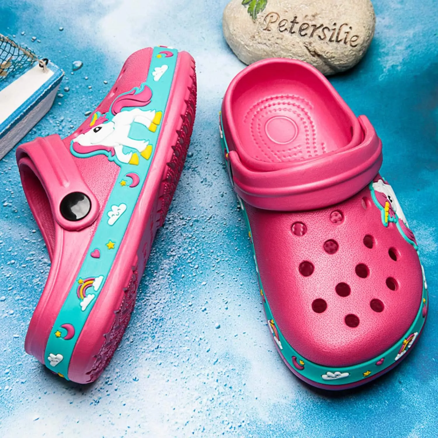 CERYTHRINA Kid's Cute Garden Clogs Shoes Cartoon Slides Sandals Clogs Children Beach Pool Slippers