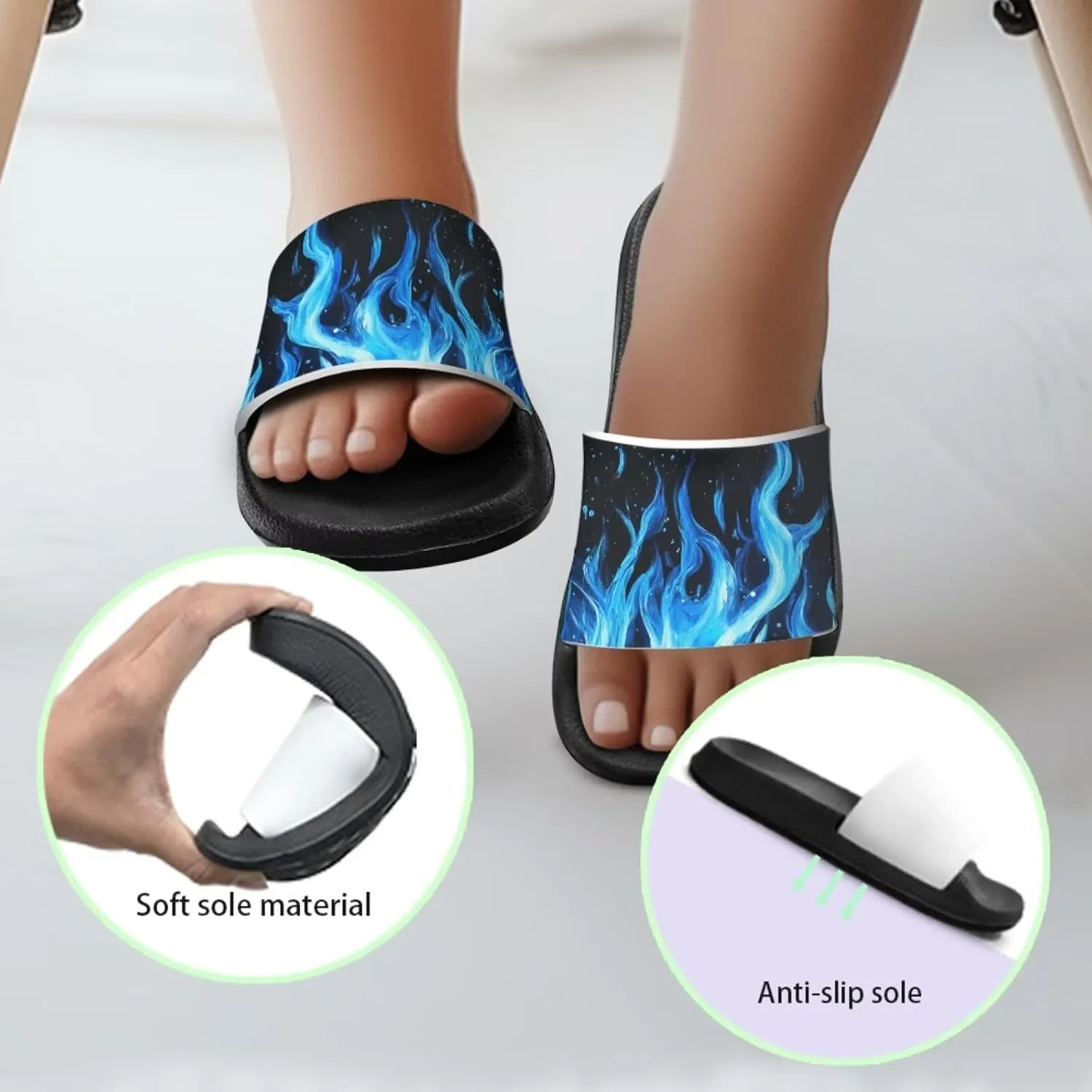 Children Slide Sandals Soft Anti-Skid Sandal Comfort Lightweight Slip On Summer Slippers for Beach Pool