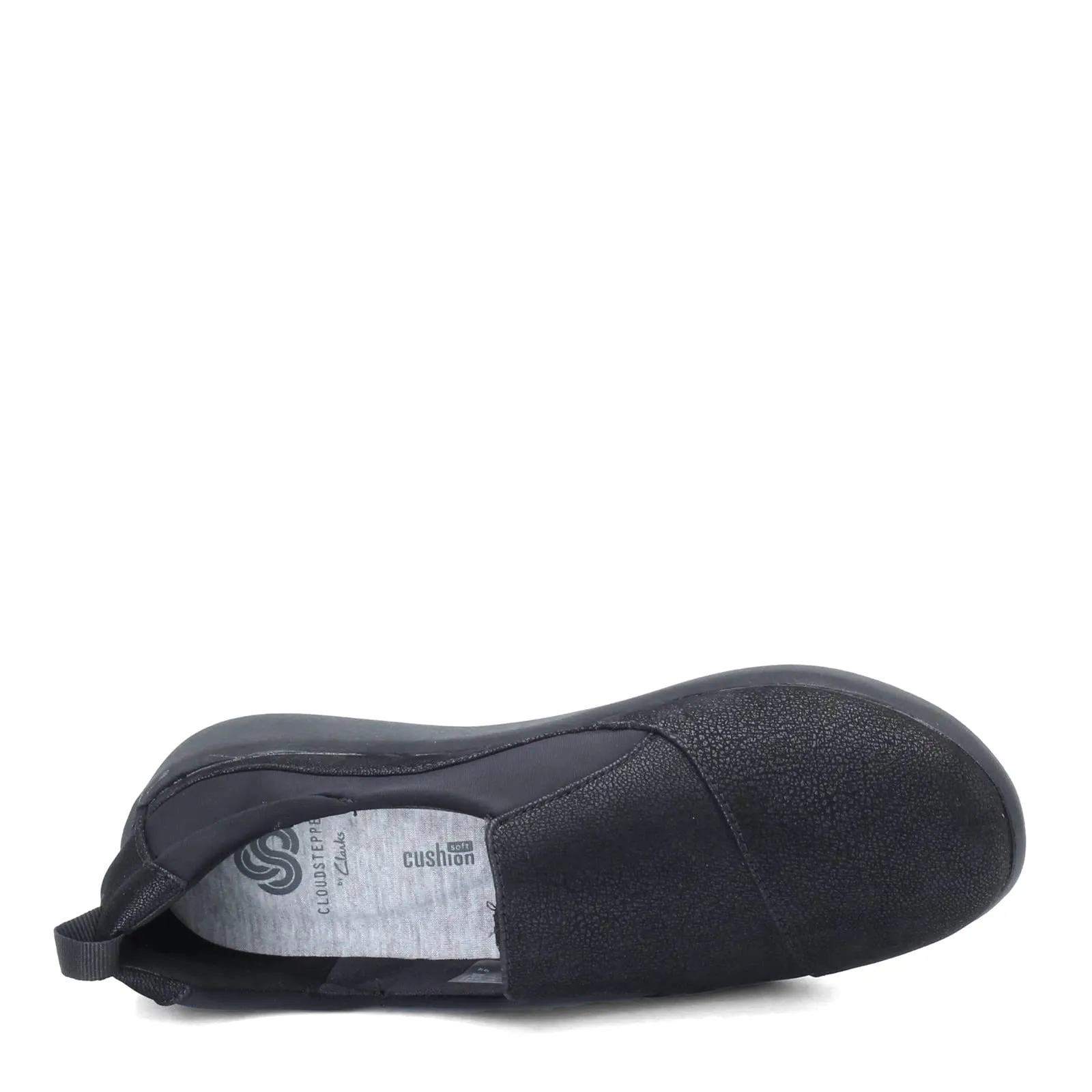 Clarks Women's CloudSteppers Sillian Paz Slip-On Loafer, Black Synthetic Nubuck, 8 M US