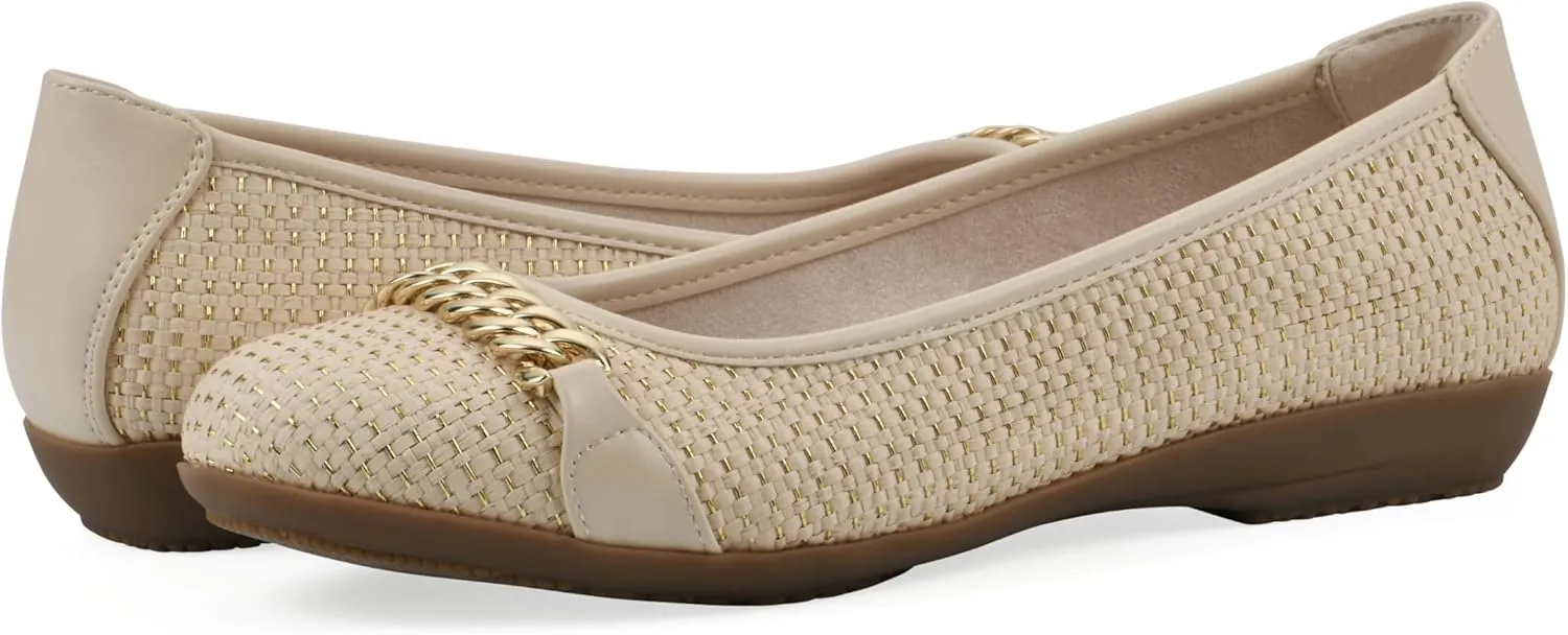 CLIFFS BY WHITE MOUNTAIN Women's Charmed Cushioned Ballet Flat