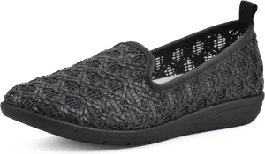 CLIFFS BY WHITE MOUNTAIN Women's Twisty Woven Moccasin Style Loafer Flat