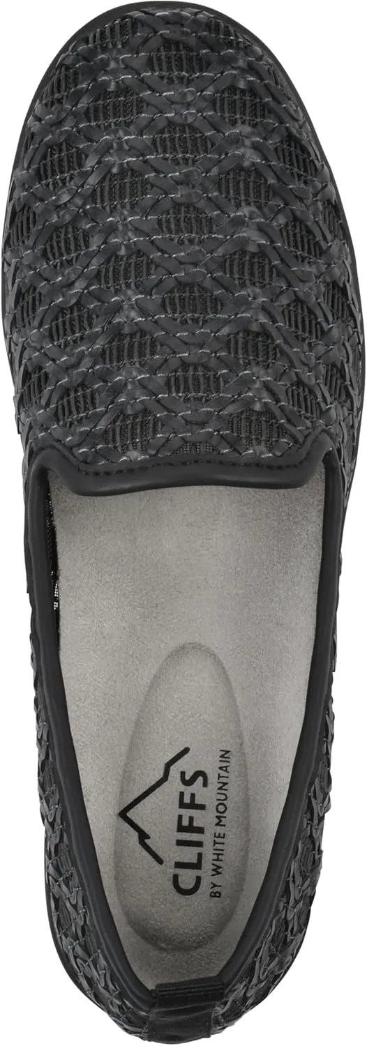 CLIFFS BY WHITE MOUNTAIN Women's Twisty Woven Moccasin Style Loafer Flat