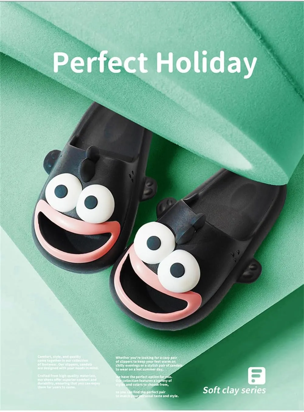 Clown fish cute slippers for men and women summer sandals thick-soled shoes non-slip fun beach sandals shower slippers