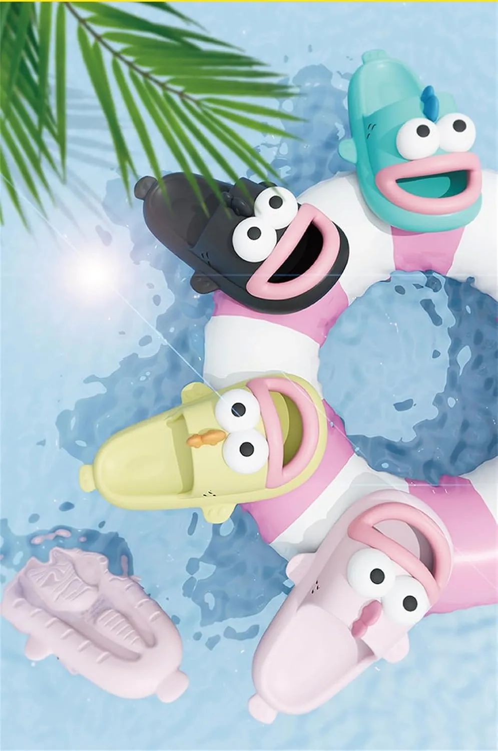 Clown fish cute slippers for men and women summer sandals thick-soled shoes non-slip fun beach sandals shower slippers