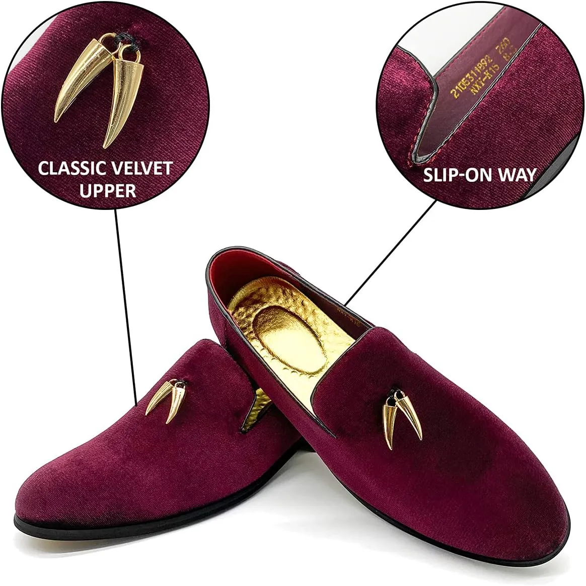 CMM Men's Luxury Penny Slip-On Loafer Party Dancing Shoes