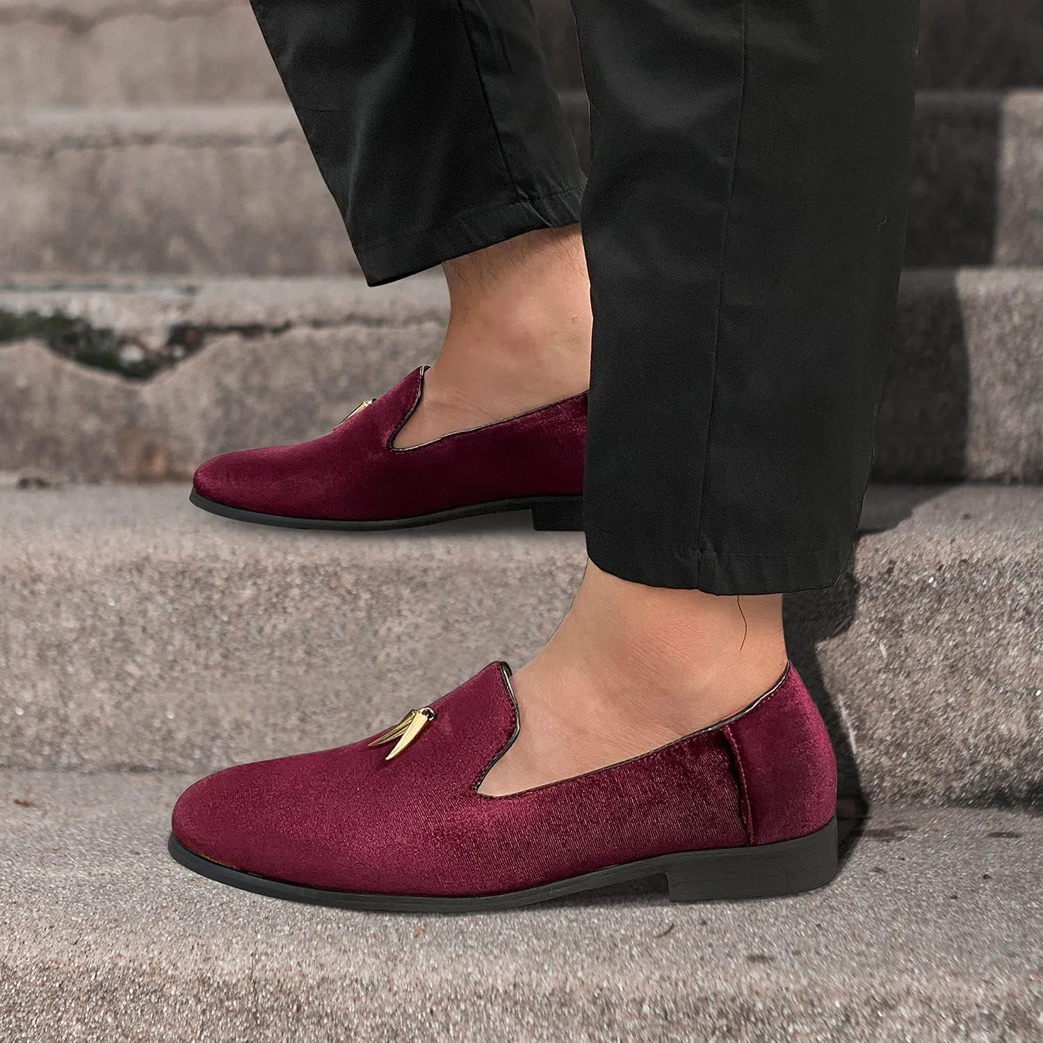 CMM Men's Luxury Penny Slip-On Loafer Party Dancing Shoes