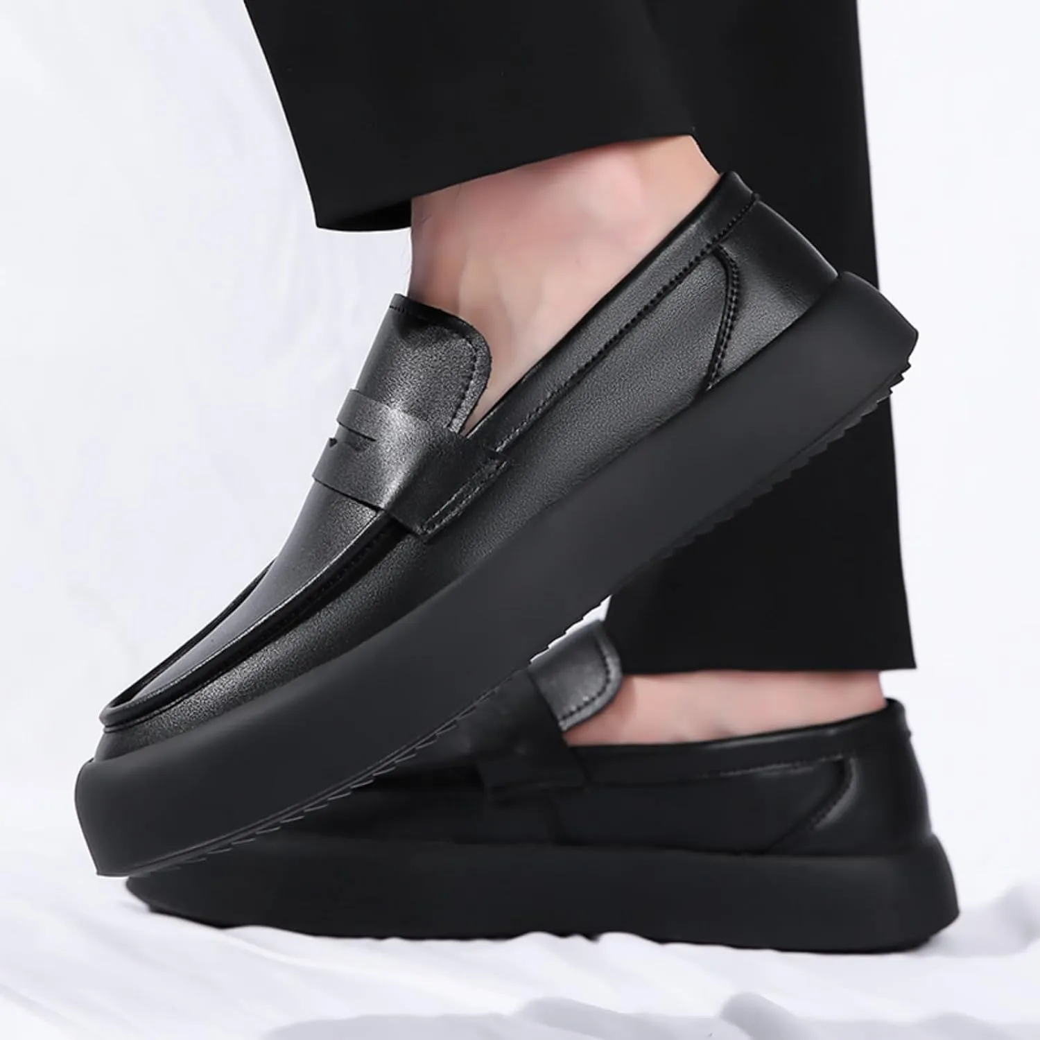 Comfort Men's Genuine Cowhide Daily Loafer Driving Flats Flexible Walking Boat Shoes