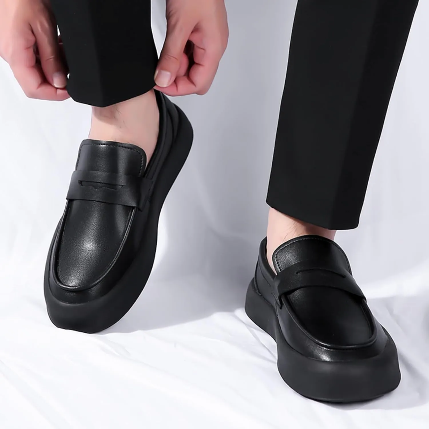 Comfort Men's Genuine Cowhide Daily Loafer Driving Flats Flexible Walking Boat Shoes