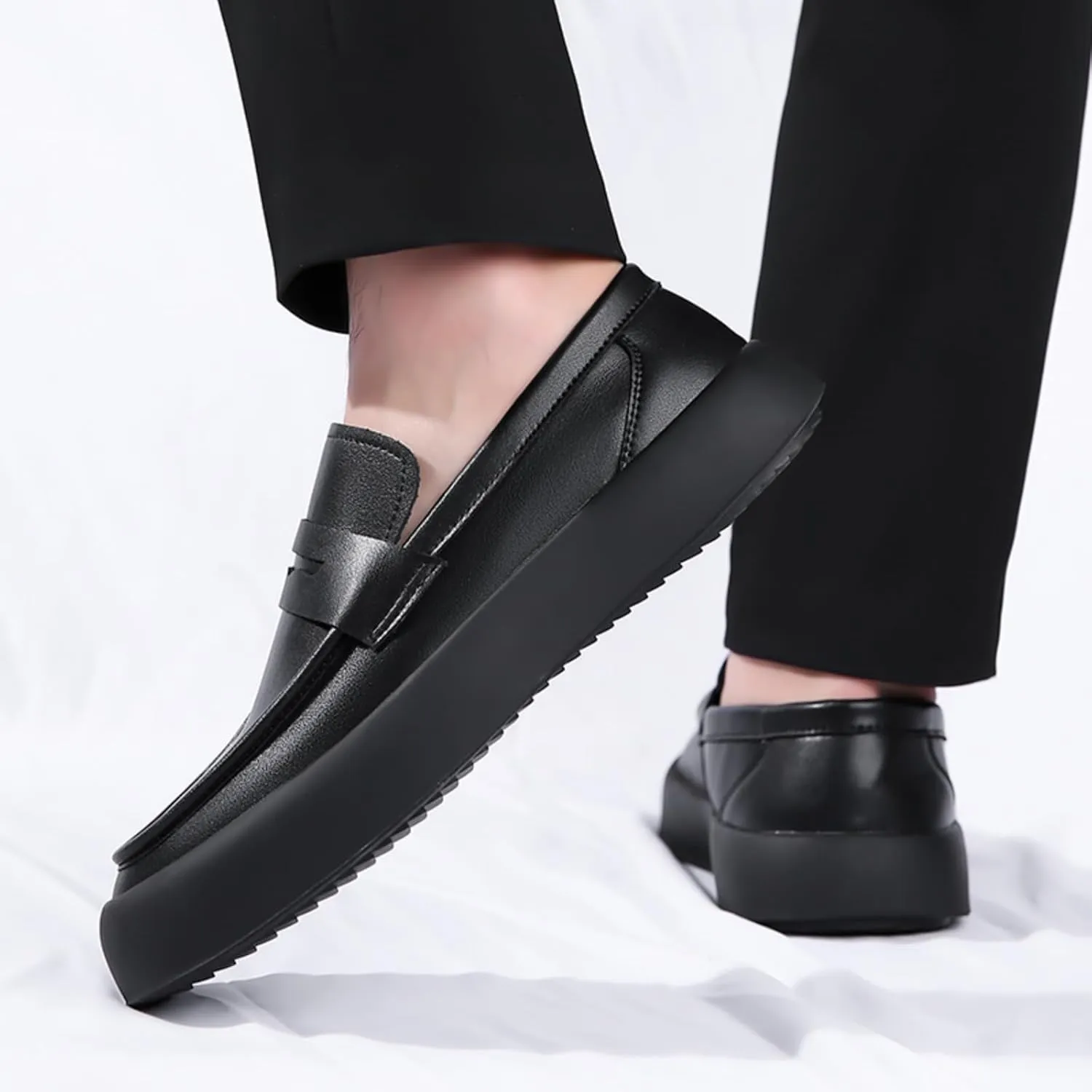 Comfort Men's Genuine Cowhide Daily Loafer Driving Flats Flexible Walking Boat Shoes