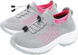 Comfort Wear Orthowear Shoes for Women Men Orthopedic Cushion Shoes Anti-Slip Air Nurse Shoe Breathable Mesh Fashion Sneakers for Women Plantar Fasciitis Unisex Adjustable Elastic Strap Trainers