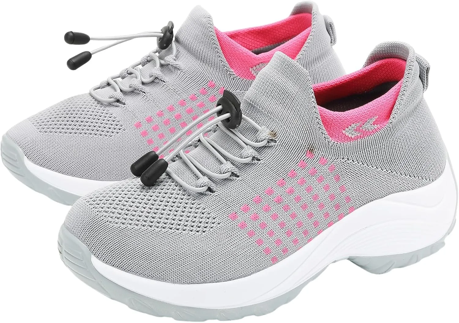 Comfort Wear Orthowear Shoes for Women Men Orthopedic Cushion Shoes Anti-Slip Air Nurse Shoe Breathable Mesh Fashion Sneakers for Women Plantar Fasciitis Unisex Adjustable Elastic Strap Trainers