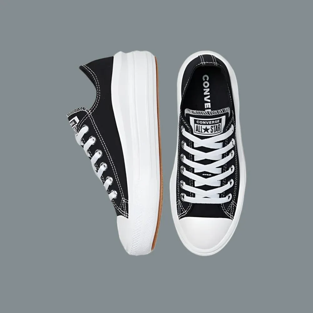 Converse All Star Move Low – Women's Black Canvas Skateboarding Shoes