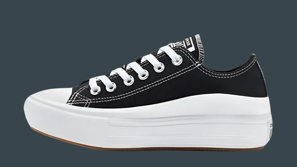 Converse All Star Move Low – Women's Black Canvas Skateboarding Shoes