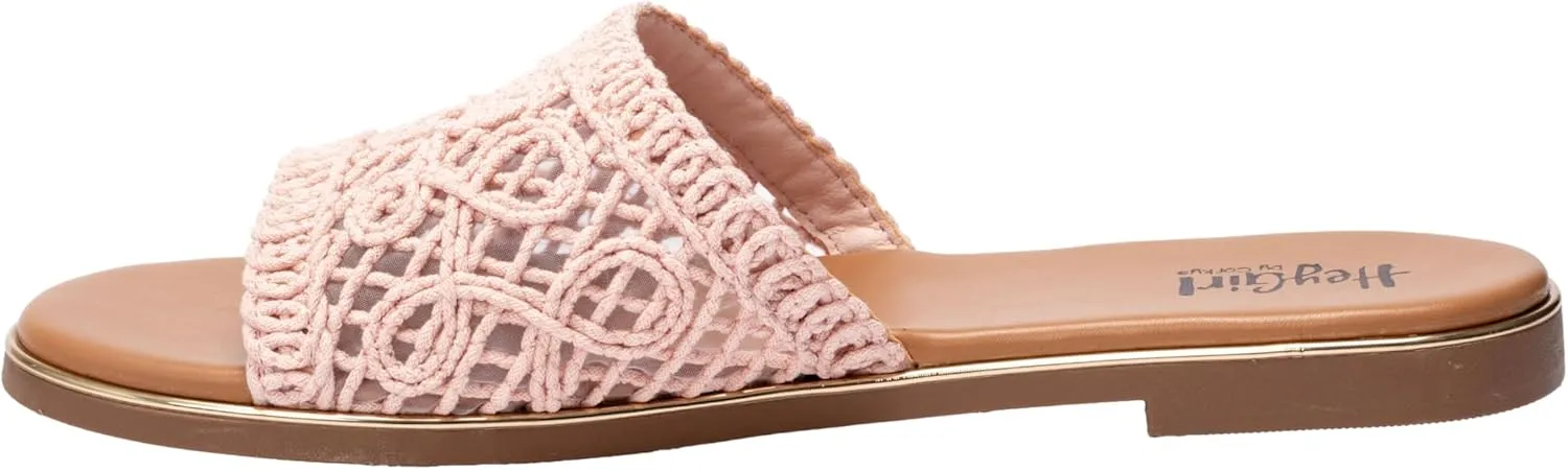 Corkys Footwear Hey Beach Women's Crochet Flat Slip-On Sandal