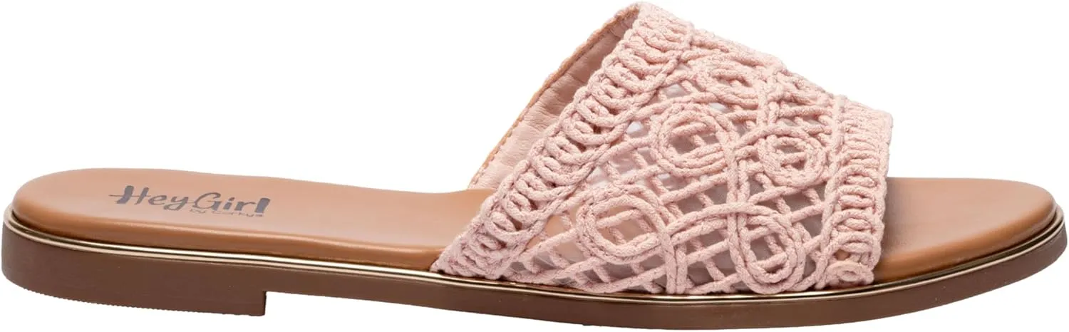 Corkys Footwear Hey Beach Women's Crochet Flat Slip-On Sandal