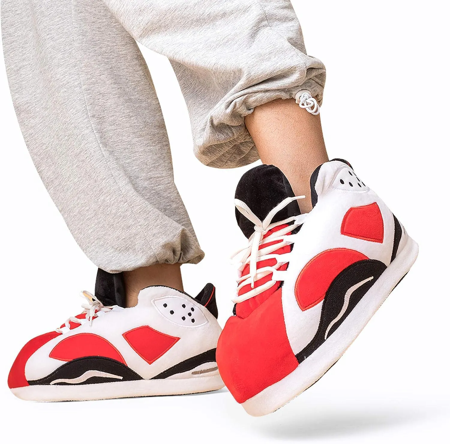 Cozy Unisex Sneaker Slippers - Trendy, Comfy Kicks for Indoors with Non-Slip Soles, Soft Plush & One-Size Fits Most