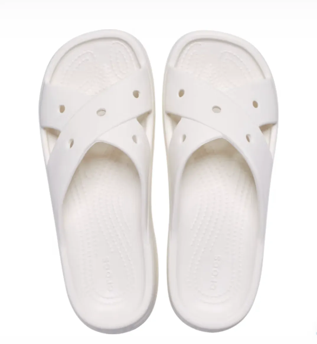 Crocs Women Classic Cross Strap In Chalk (Pre-Order)