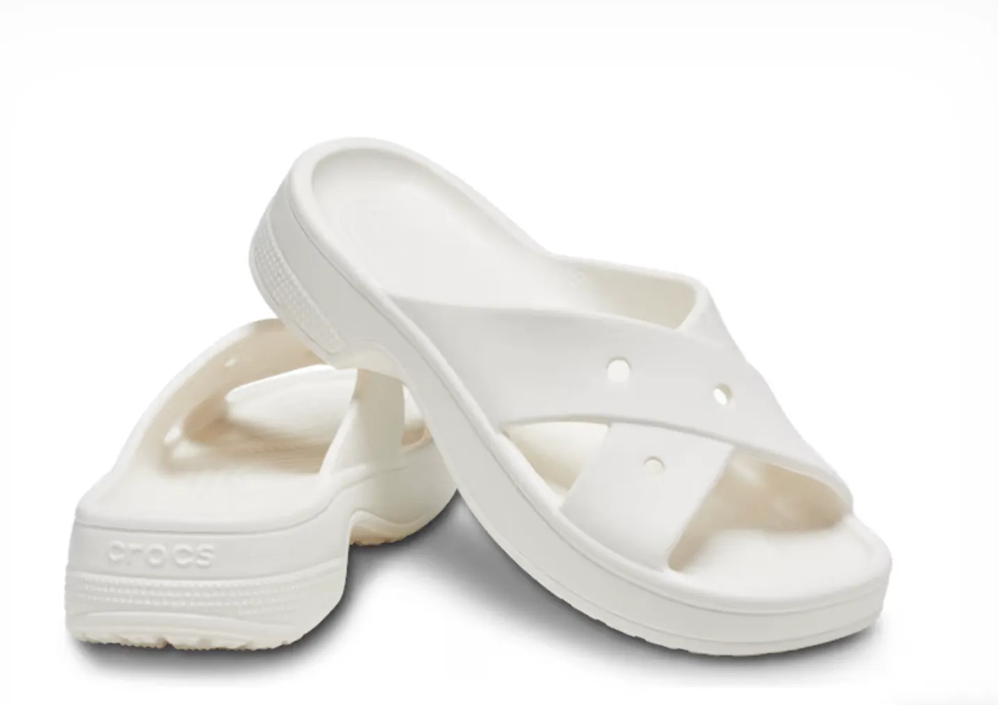 Crocs Women Classic Cross Strap In Chalk (Pre-Order)