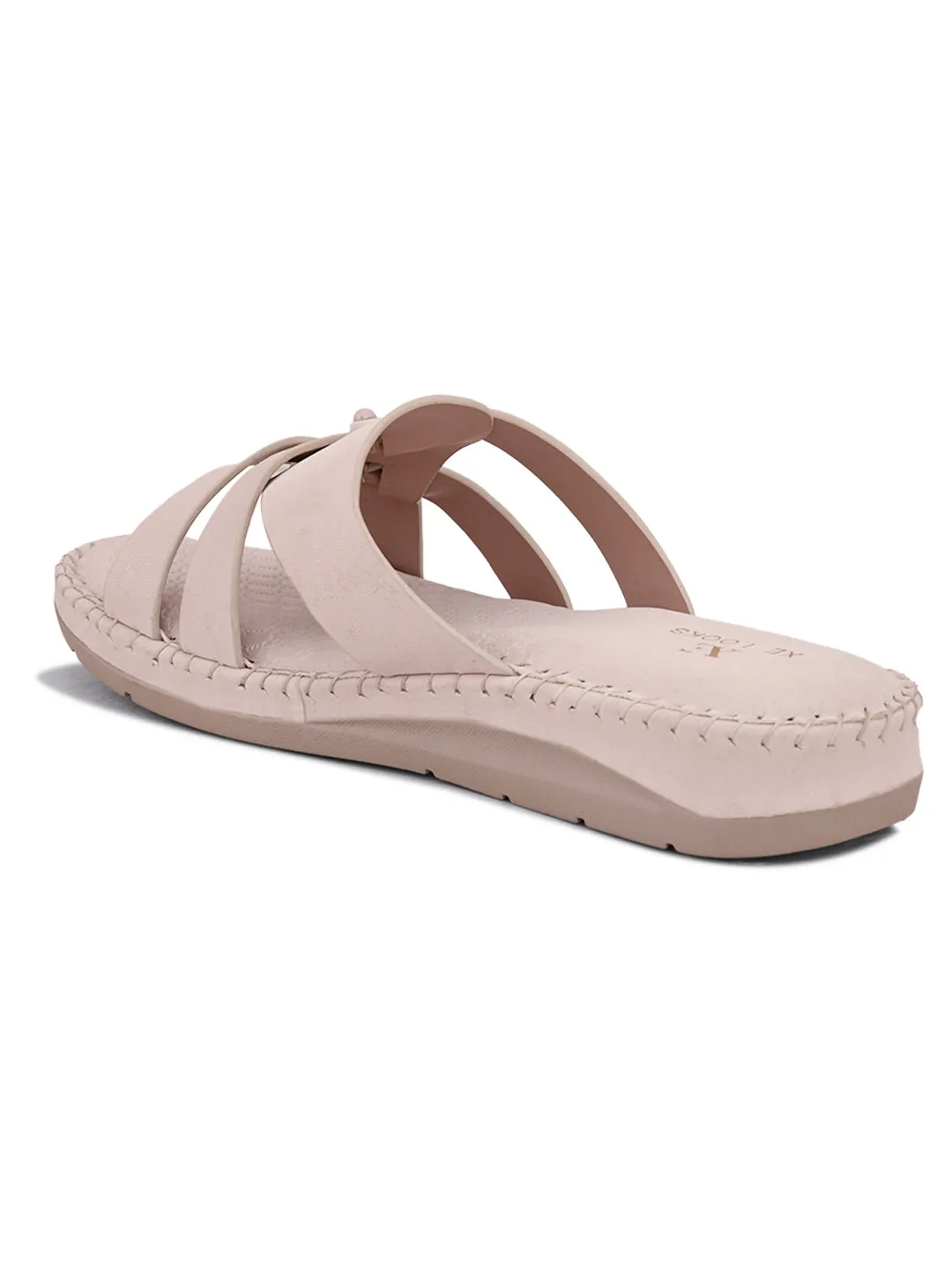 Cross-Strap with Cushioned doctor Sole Flat Slippers