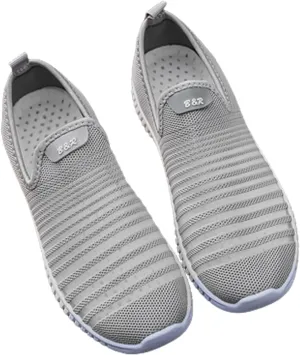 Cubicbee Women's Mesh Walking Shoes Slip-on Sneakers,Non-Slip Breathable Athletic Comfortable Lightweight Flat Loafers