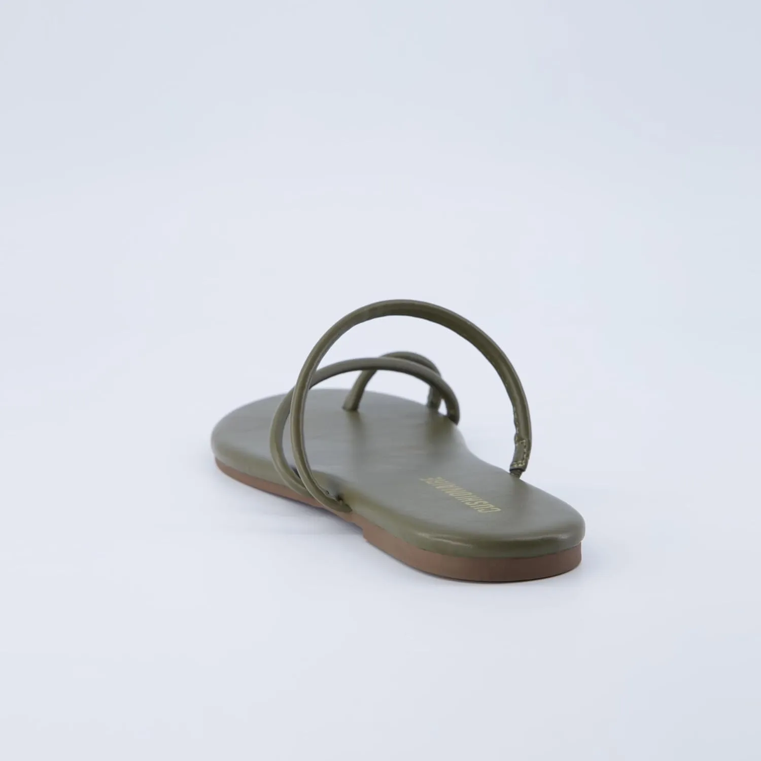 CUSHIONAIRE Resort Women’s Minimalist Strappy Sandals – Lightweight Summer Flat Sandals with Cushioned Footbed
