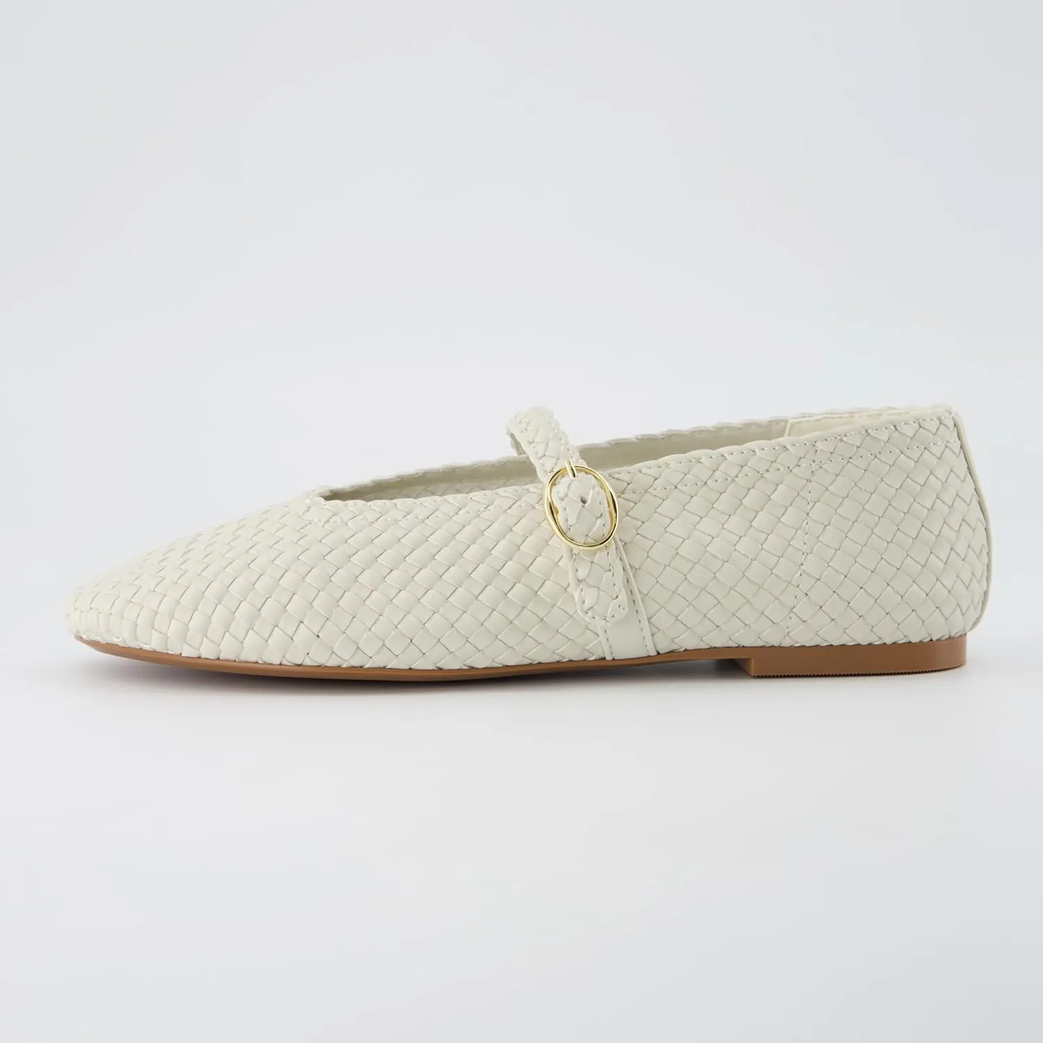 CUSHIONAIRE Women's Bistro Woven Mary Jane Flat  Memory Foam, Wide Widths Available