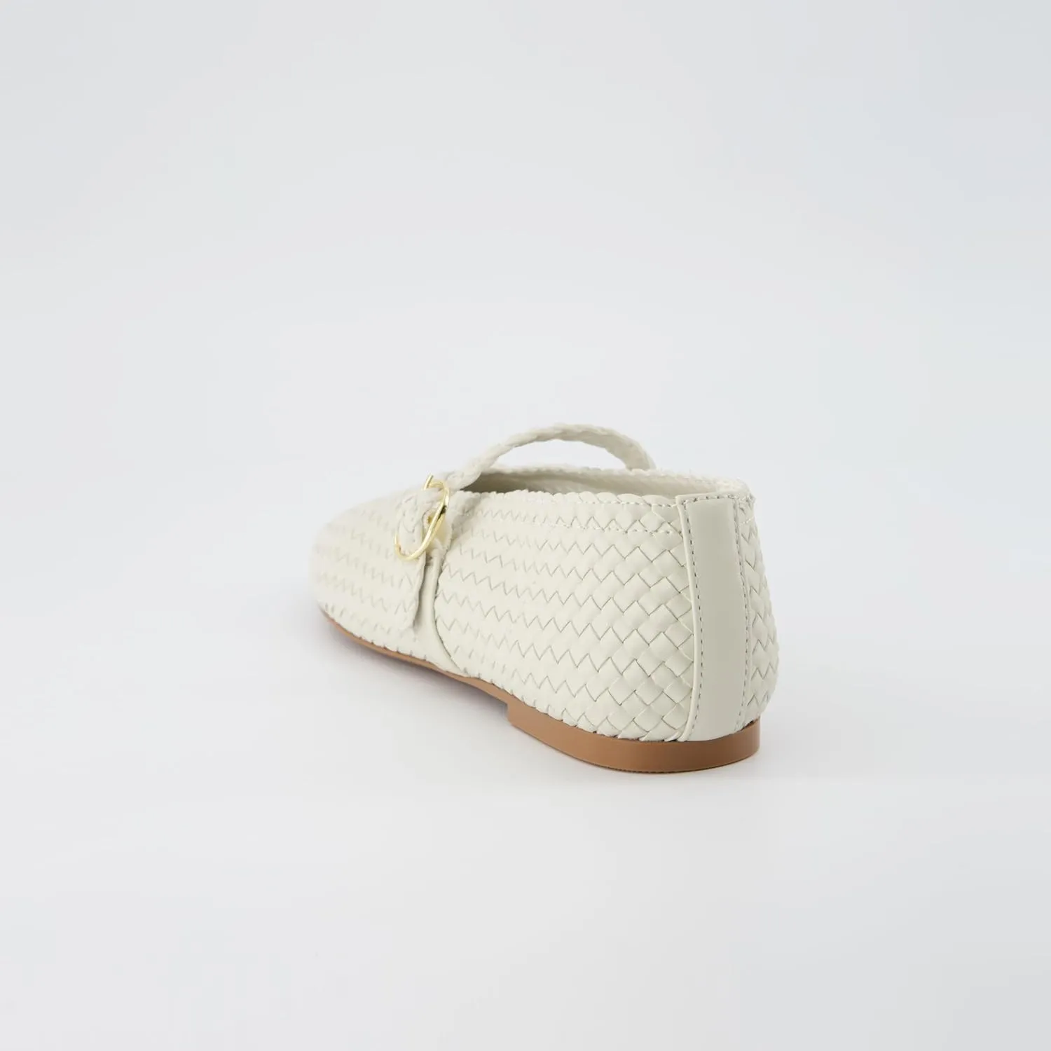 CUSHIONAIRE Women's Bistro Woven Mary Jane Flat  Memory Foam, Wide Widths Available
