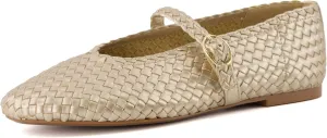 CUSHIONAIRE Women's Bistro Woven Mary Jane Flat  Memory Foam, Wide Widths Available