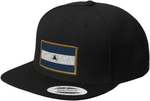 Custom Snapback Baseball Hat Nicaragua Embroidery Country Name Acrylic Cap Snaps