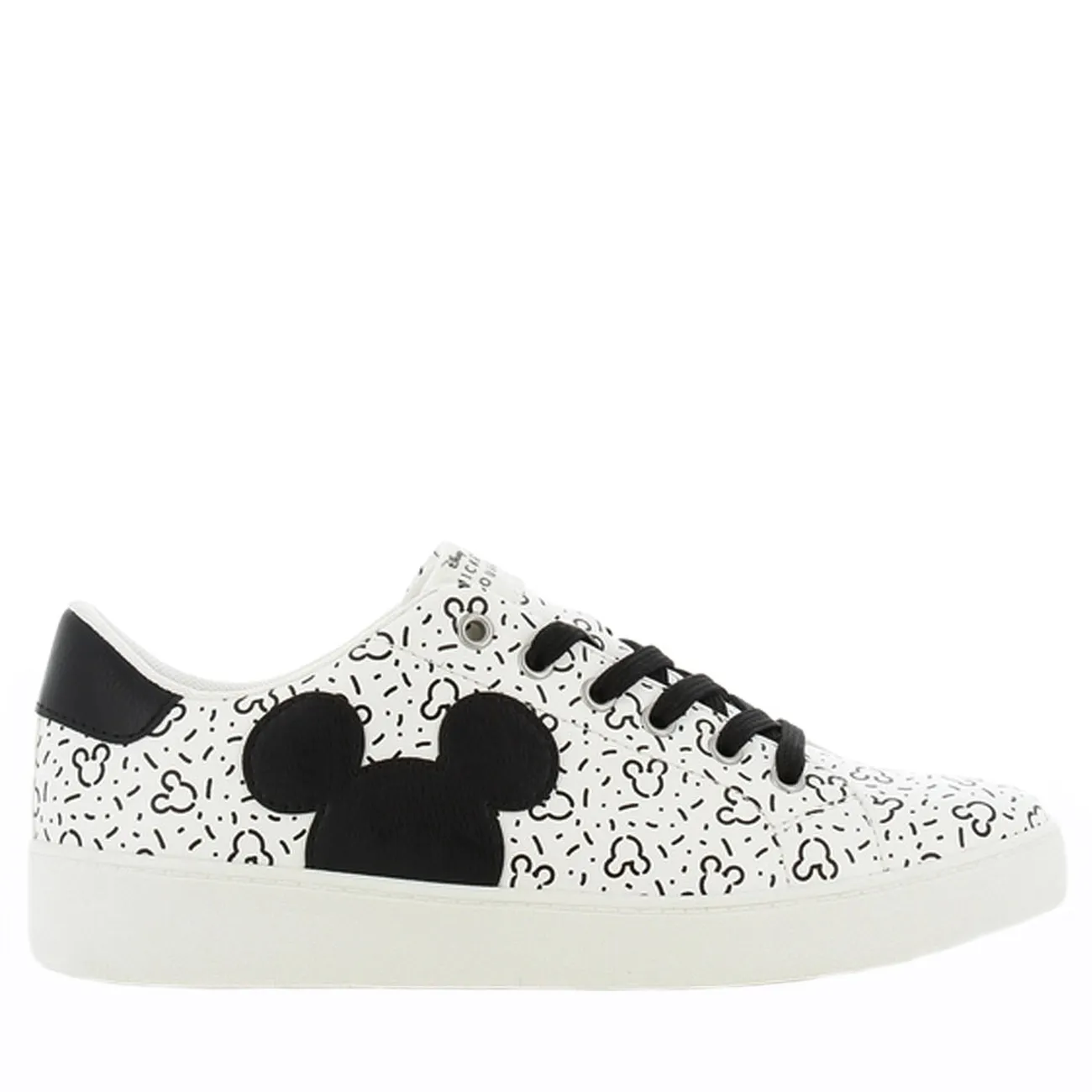 Disney Micky Mouse Womens & Girls Trainers Shoes - Black White