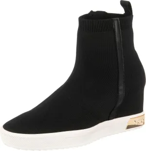 DKNY Women's High Top Slip on Wedge Sneaker