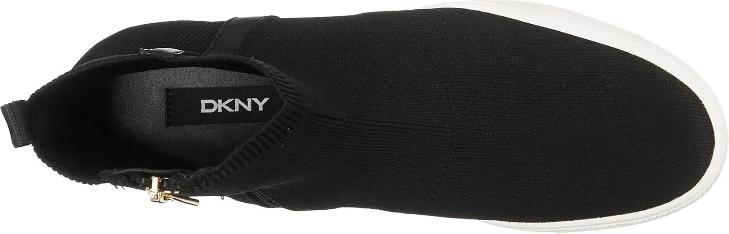 DKNY Women's High Top Slip on Wedge Sneaker