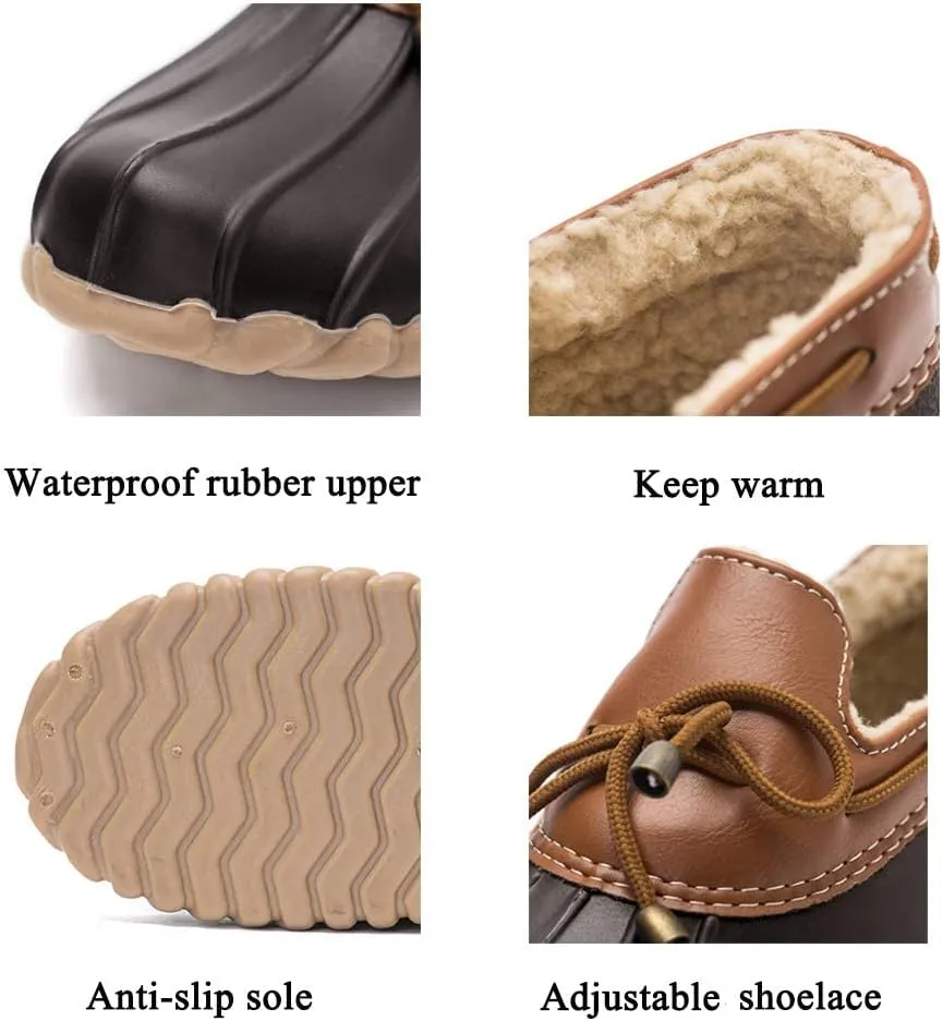 DKSUKO Snow Women's Waterpoof Loafer Shoes Slip On Flat Duck Shoe