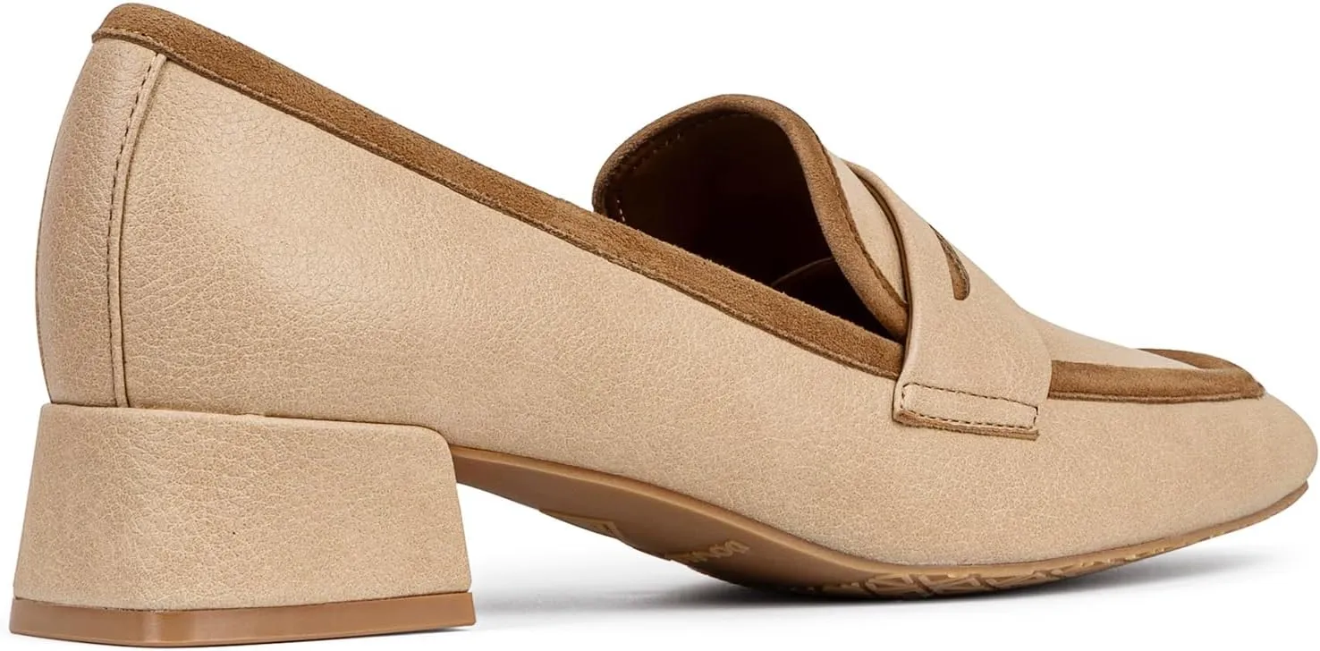 Donald Pliner Women’s Tristina Penny Loafer Heel – 1.3” Block Heel Shoes for Comfort, Slip On Women’s Heels