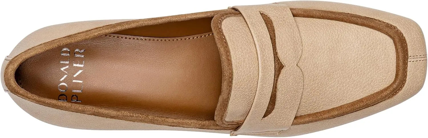 Donald Pliner Women’s Tristina Penny Loafer Heel – 1.3” Block Heel Shoes for Comfort, Slip On Women’s Heels