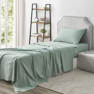 DormCo Bedside Pocket Twin XL Sheet Set - Supersoft Iceberg Green
