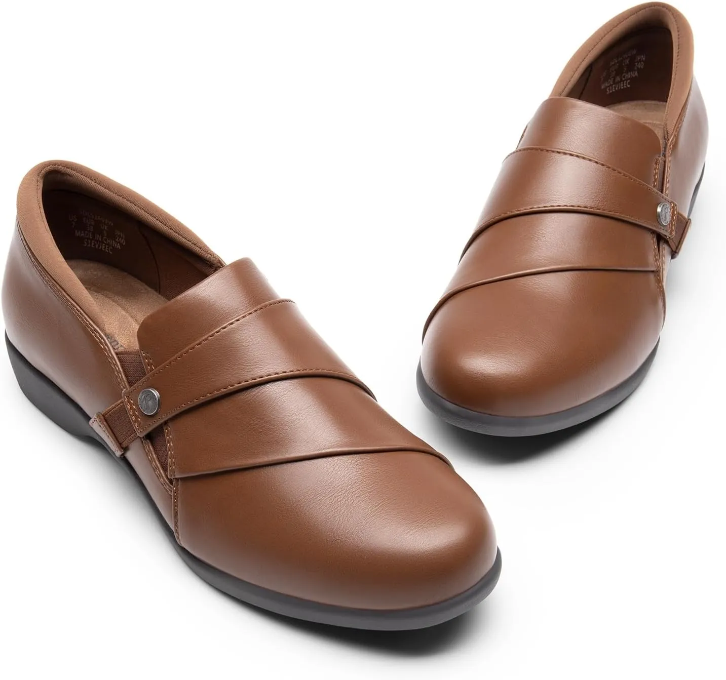 DREAM PAIRS Loafer for Women Slip-on Comfortable Dressy Loafers Business Casual Work Office Loafer Shoes Faux Leather Round Toe with Arch Support