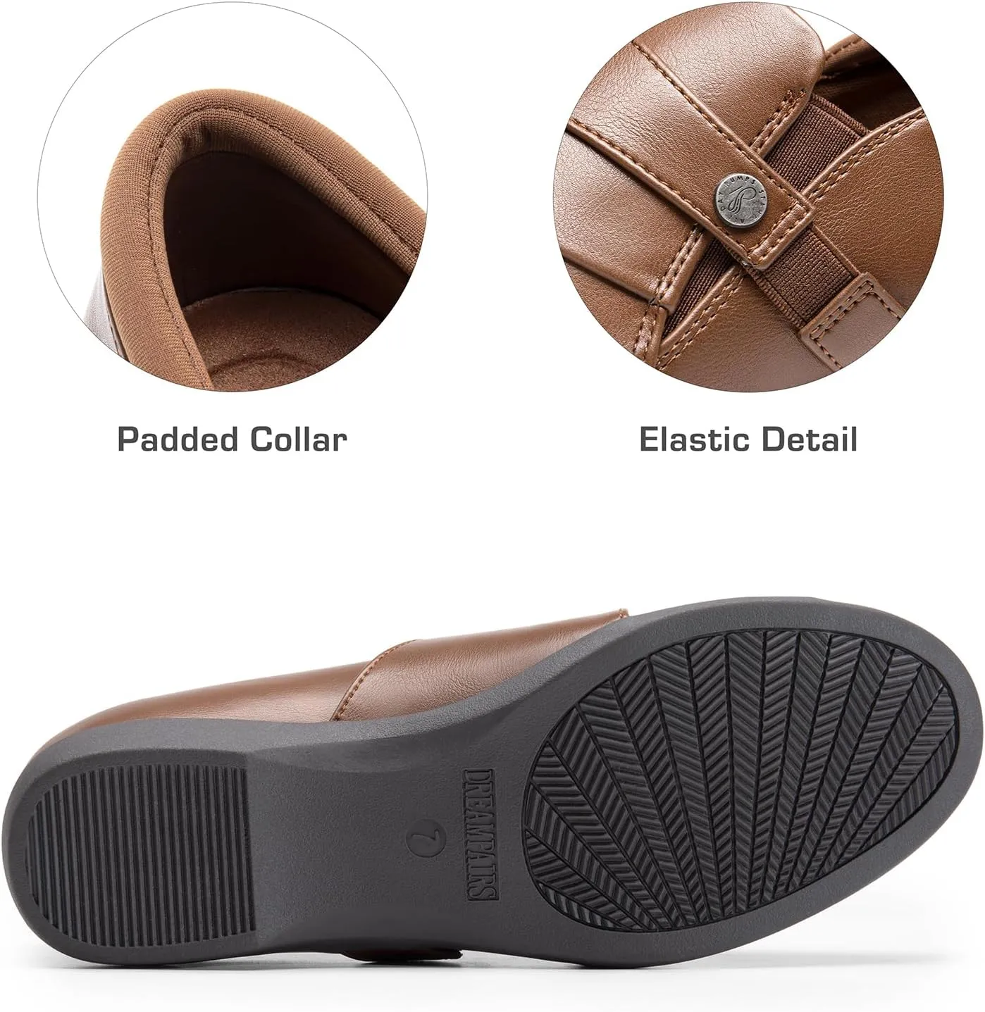 DREAM PAIRS Loafer for Women Slip-on Comfortable Dressy Loafers Business Casual Work Office Loafer Shoes Faux Leather Round Toe with Arch Support