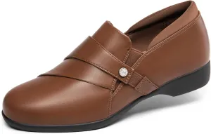 DREAM PAIRS Loafer for Women Slip-on Comfortable Dressy Loafers Business Casual Work Office Loafer Shoes Faux Leather Round Toe with Arch Support