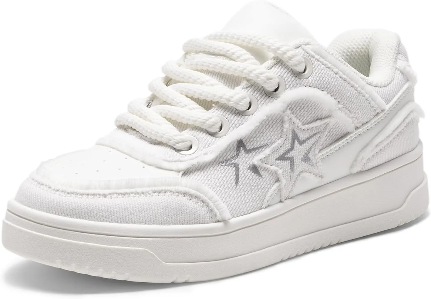 DREAM PAIRS Women's Sneakers Walking Lace-Up Comfortable Casual Rube Flat Low-Top Fashion Sneakers Shoes.