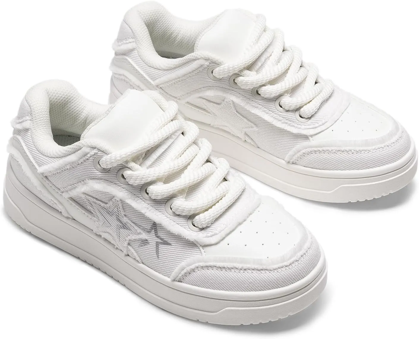 DREAM PAIRS Women's Sneakers Walking Lace-Up Comfortable Casual Rube Flat Low-Top Fashion Sneakers Shoes.