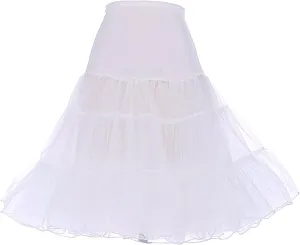 DRESSTELLS 50s Petticoat Skirts Women Vintage Tutu Underkirt Retro Crinoline