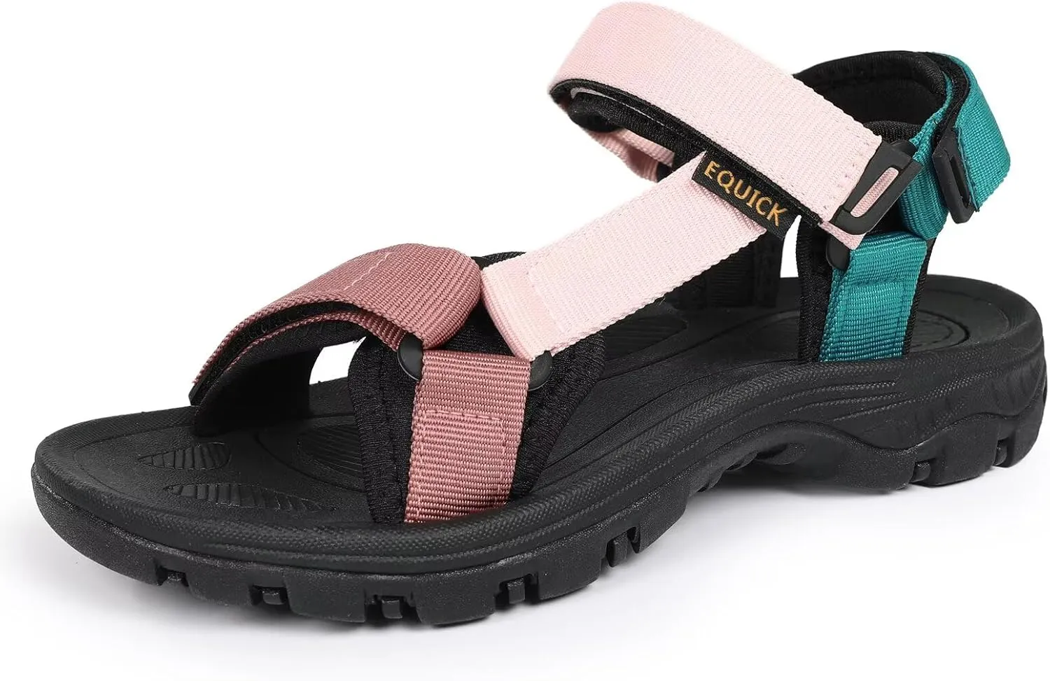 EQUICK Sport Sandals for Women, Open Toe Strap Sandal Anti-skidding Outdoor Water Sandals Comfortable Athletic Sandals for Beach
