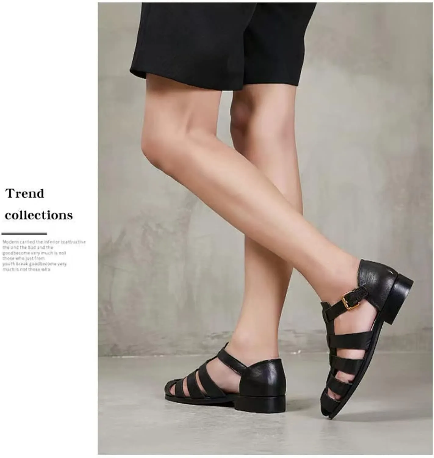 European and Amenrican Mens Fisherman Sandals,Summer Leather Casual Baotou Breathable Fisherman Shoes.