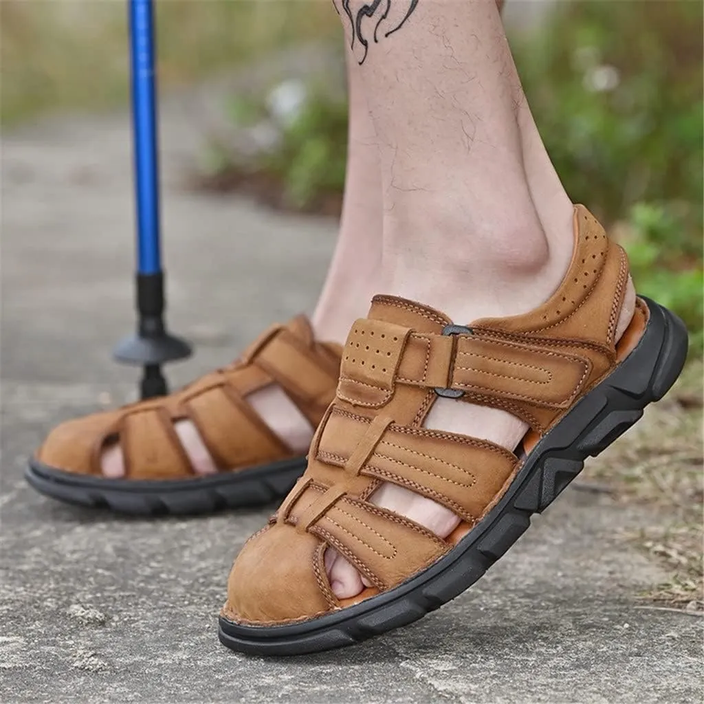 Fashion Men's Casual Sandals Stretch Lightweight Beach Men's Sandals Men's Shoes Flat Shoes(E,48 Code)