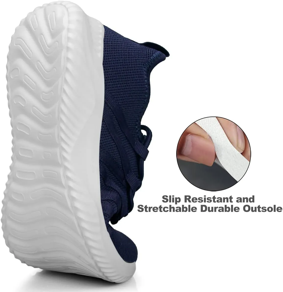 Feethit Womens Slip On Running Shoes Non Slip Walking Shoes Lightweight Gym Workout Shoes Breathable Fashion Sneakers
