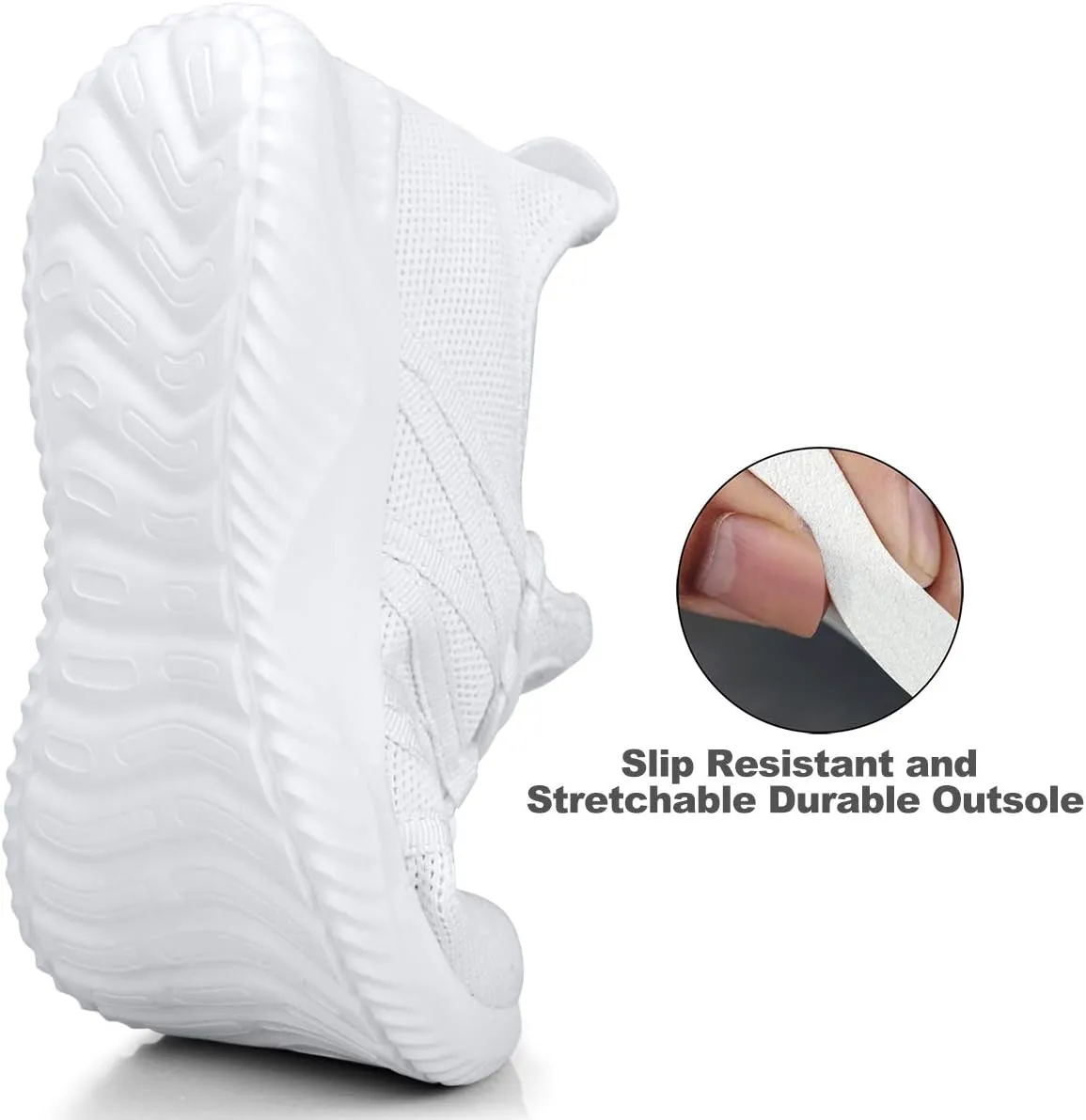 Feethit Womens Slip On Running Shoes Non Slip Walking Shoes Lightweight Gym Workout Shoes Breathable Fashion Sneakers