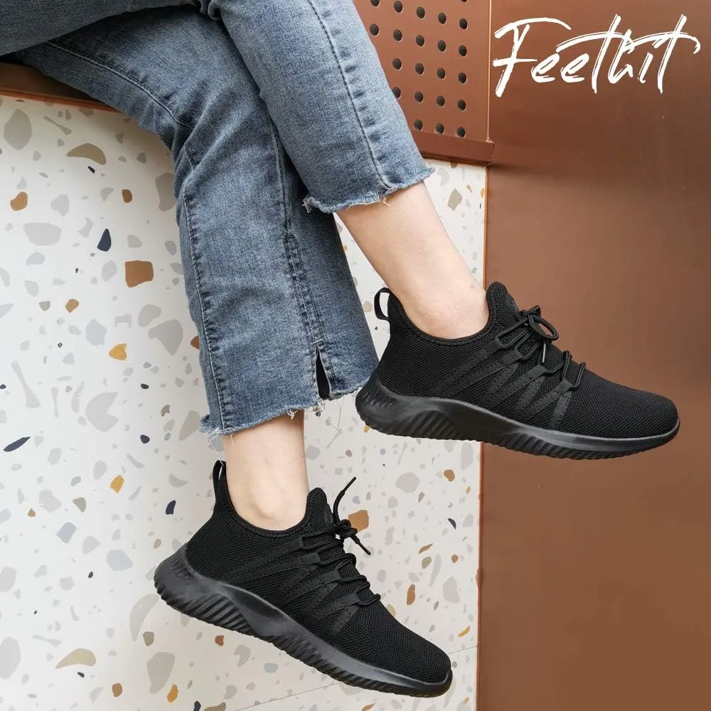 Feethit Womens Slip On Running Shoes Non Slip Walking Shoes Lightweight Gym Workout Shoes Breathable Fashion Sneakers